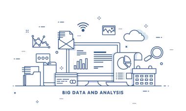 Büyük veri, makine alogorithms, analytics kavramı emniyet ve secu