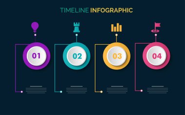 İş conce için yaratıcı zaman çizelgesi Infographic şablon tasarım