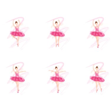 Genç balerin kız farklı bale dans teşkil etmektedir.