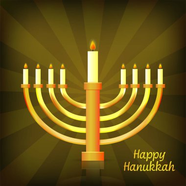 Yahudi tatil Hanukkah menorah (geleneksel Mumluk) ile ce