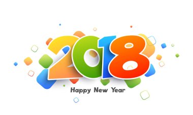 Mutlu yeni yıl 2018 kutlama arka plan.