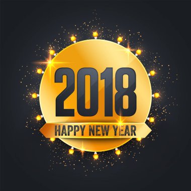 Mutlu yeni yıl 2018, kutlama arka plan