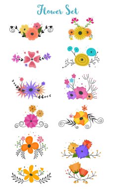 Suluboya çiçek dalları, çiçek çelenk, sanatçı topluluğu