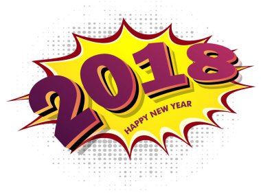 Yeni yıl kutlaması için popüler sanat arka plan üzerinde şık metin 2019