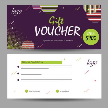 Yaratıcı indirim kuponu, hediye çeki veya kupon şablonu düzeni.