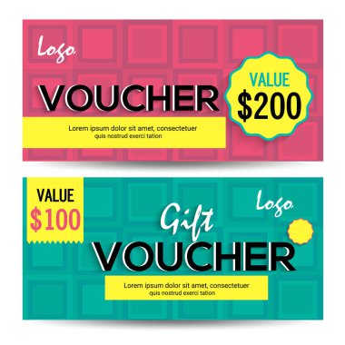 Yaratıcı indirim kuponu, hediye çeki veya kupon şablonu düzeni.