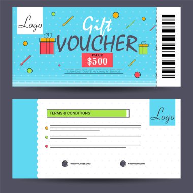 Yaratıcı indirim kuponu, hediye çeki veya kupon şablonu düzeni.