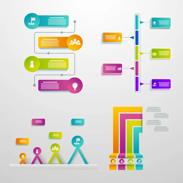Kleurrijke set van Business infographics. — Stockvector
