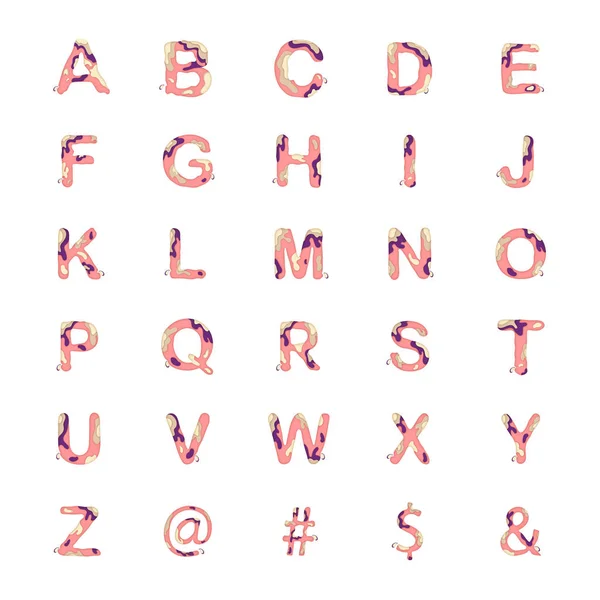 Stylized set of Alphabets, Origami set. — Stock Vector
