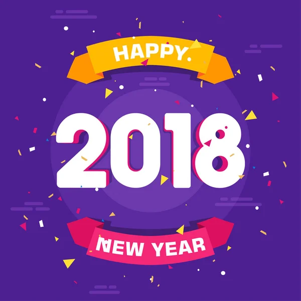 Bonne année 2018 Fête Contexte . — Image vectorielle