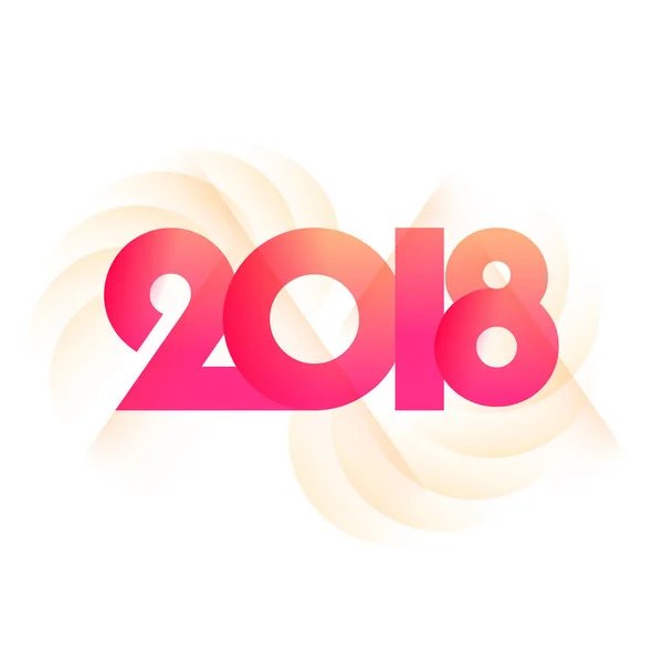 Елегантний текст 2018 для святкування нового року. — стоковий вектор