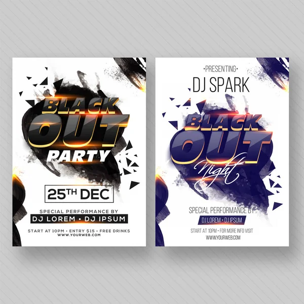 Party Banner or Flyer with two color concepts. — Stock Vector