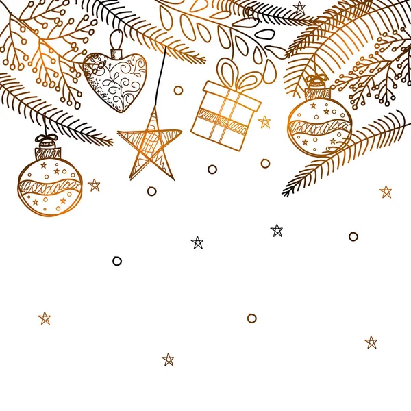 Χριστουγεννιάτικο στοιχείο ντιζάιν σε στιλ doodle. — Διανυσματικό Αρχείο