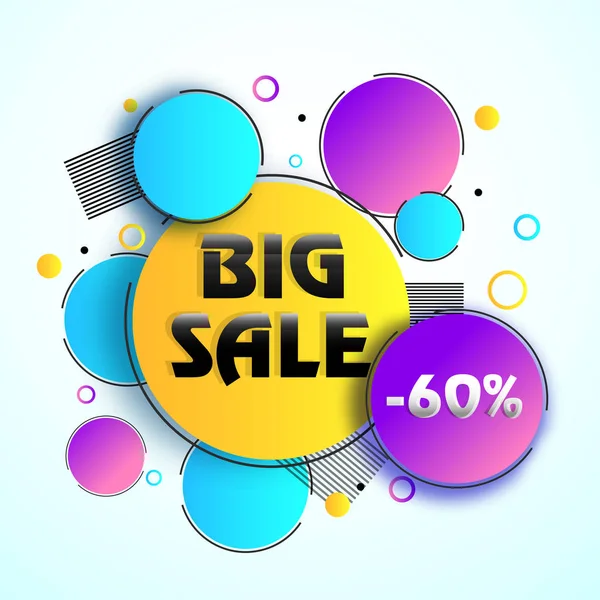 Big Sale Banner, Sale Poster, Sale Flyer, Sale Vector. 60% Off,