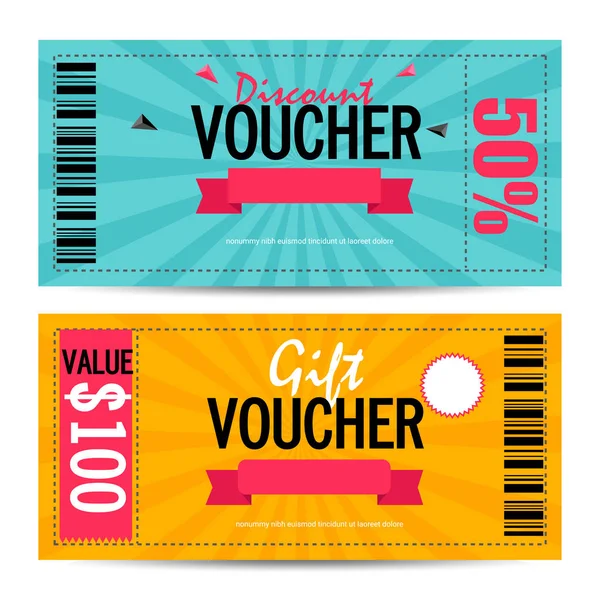 Yaratıcı indirim kuponu, hediye çeki veya kupon şablonu düzeni.