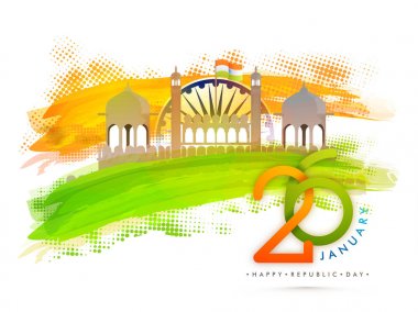 Hint anıt, kırmızı kale ile şık metin trio 26 Ocak'ta