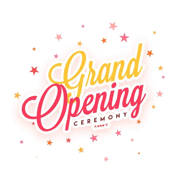 Grand opening banner with stars. — Stock Vector