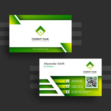 Modern kartvizit şablonu tasarım. Her iki taraflı, ilgili kişi kartı f