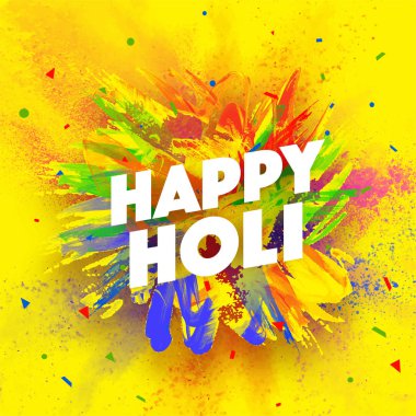 Hint Renk Festivali, Mutlu Holi kutlamaları tasarımı.