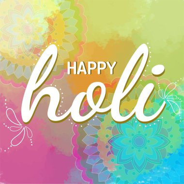 Hint Renk Festivali, Mutlu Holi kutlamaları tasarımı.