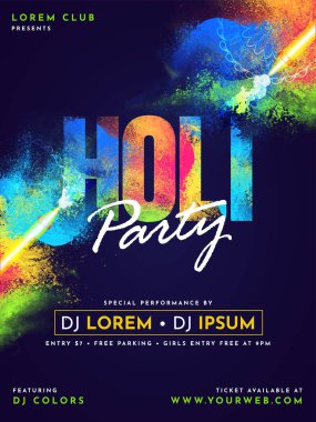 Hint Renk Festivali, Mutlu Holi kutlamaları tasarımı.