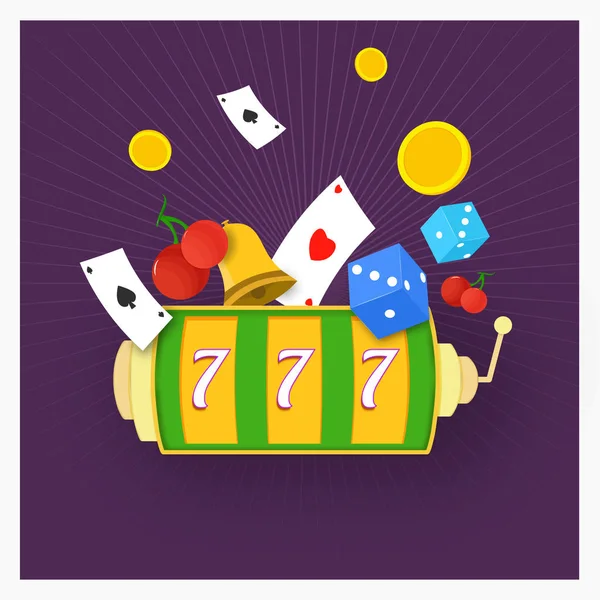 Diseño de banner de redes sociales de Casino decorado con brillo dorado — Archivo Imágenes Vectoriales