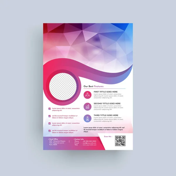 Ontwerp jaarverslag, dekking, vector sjabloon brochures, flyers, — Stockvector