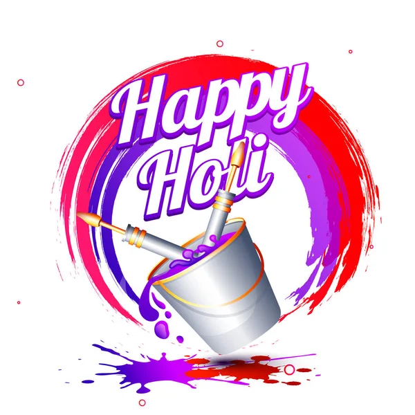 Festival indien des couleurs, Happy Holi célébration design. — Image vectorielle