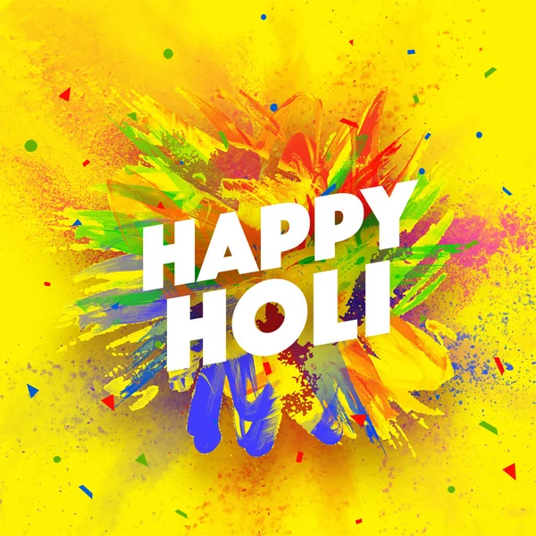 Festival Indio de Colores, diseño de celebración de Happy Holi. — Vector de stock