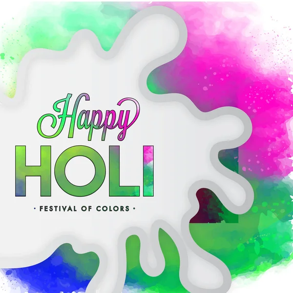 インドの色祭り、ハッピーホリお祝いのデザイン. — ストックベクタ