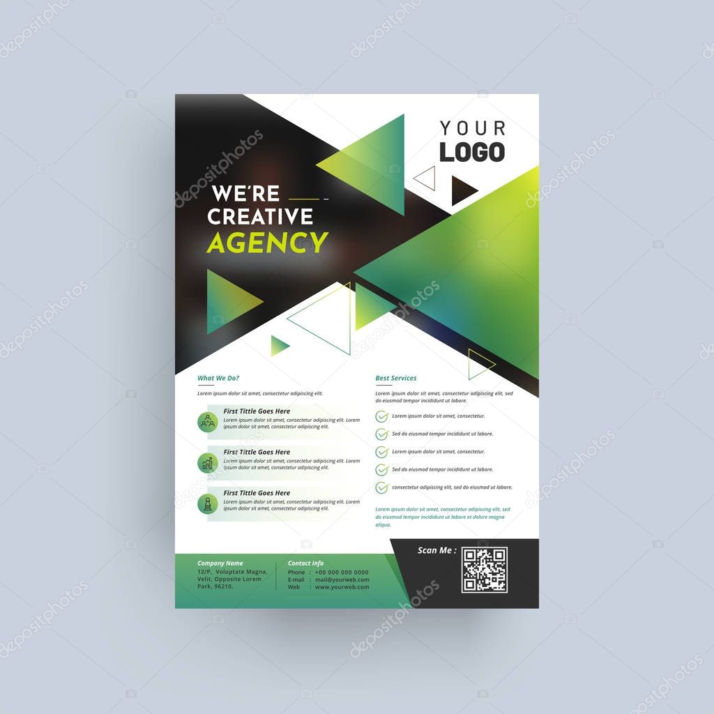 Design annual report, cover, vector template brochures, flyers, 