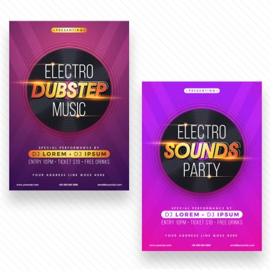 Parti vektör poster tasarım şablonu.