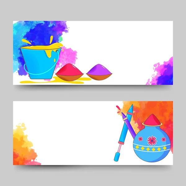 Indian Festival of Colours, Happy Holi firande design. — Stock vektor