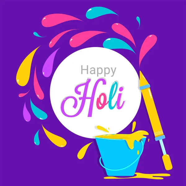 Festival indien des couleurs, Happy Holi célébration design. — Image vectorielle