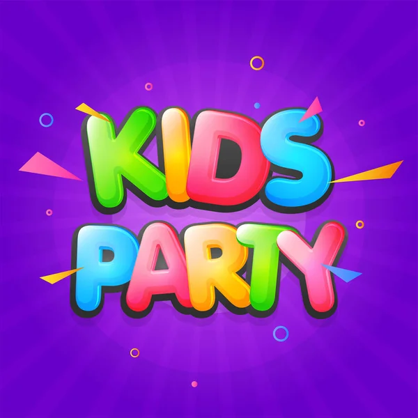 Kids Party ulotki lub transparent. — Wektor stockowy