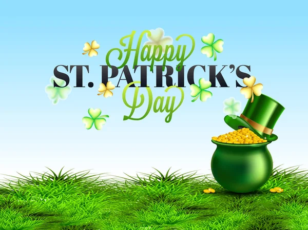 St. Patrick's Day celebration background. — Stock Vector