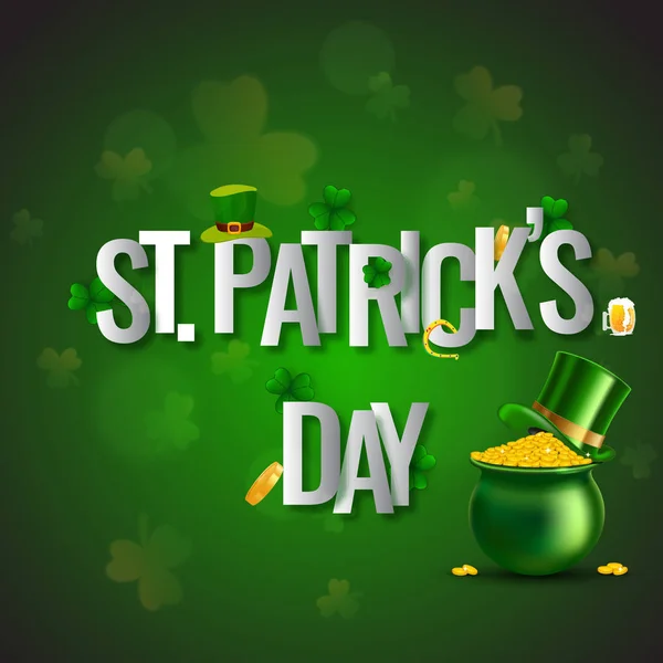 St. Patrick's Day celebration background. — Stock Vector