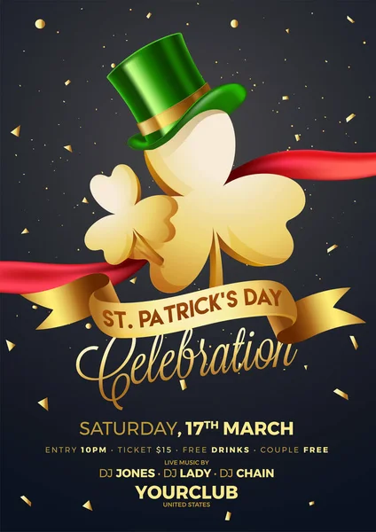 Fondo de celebración del Día de San Patricio . — Vector de stock