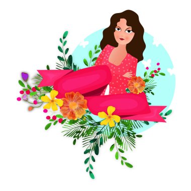 Mutlu Dünya Kadınlar günü kutlama kavramı.