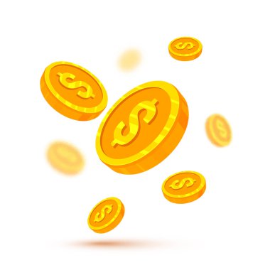 Altın dolar sikke, cryptocurrecy kavramı.