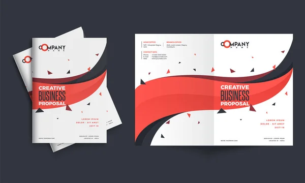 Creative business förslag design, Corporate mallen layout wit — Stock vektor