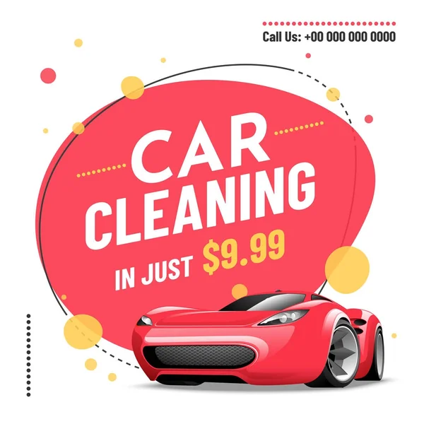 Car Wash Service Banner, Plakate, Flyer oder Karte Design für y — Stockvektor