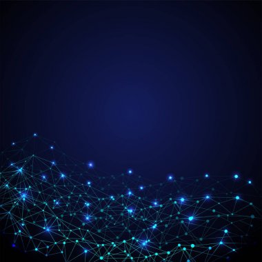 Blockchain ağ kavramı, dağıtılmış genel muhasebe, bilgisayar bağlantısını