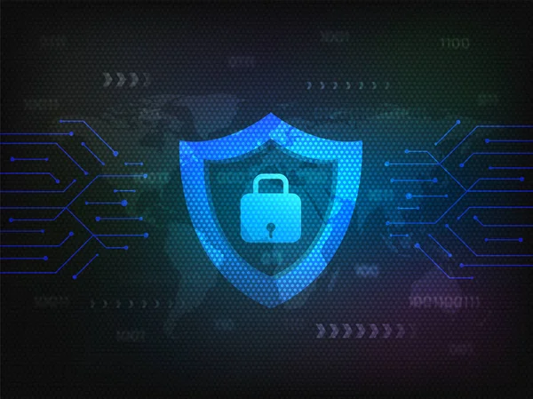 Escudo poligonal, conceito de negócio de segurança e proteção de dados —  Vetores de Stock