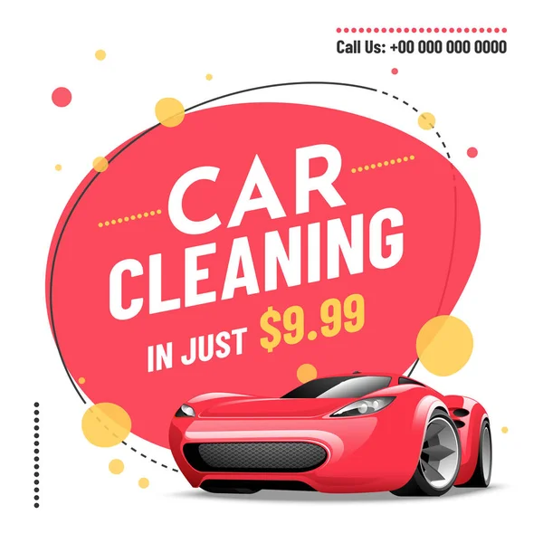 汽车清洗服务横幅, 海报, 传单或率卡设计为 Y — 图库矢量图片