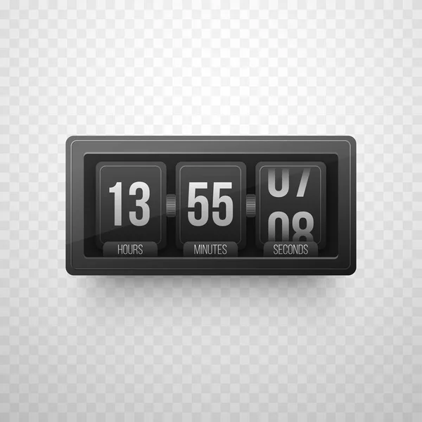 Countdown website, digitale klok in metallic kleur backgro — Stockvector