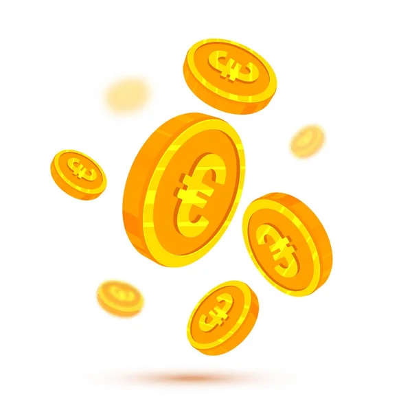 Złotych monet, koncepcja cryptocurrecy. — Wektor stockowy