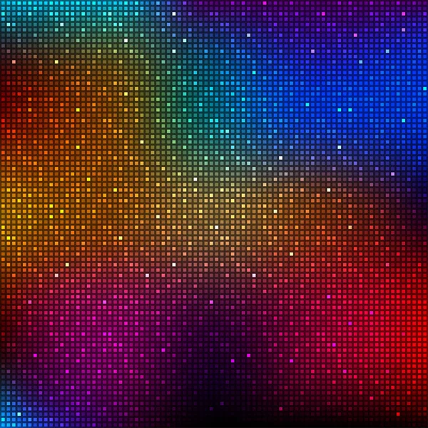 Fundo de pixels coloridos brilhantes. Luzes musicais ou discográficas backgr —  Vetores de Stock