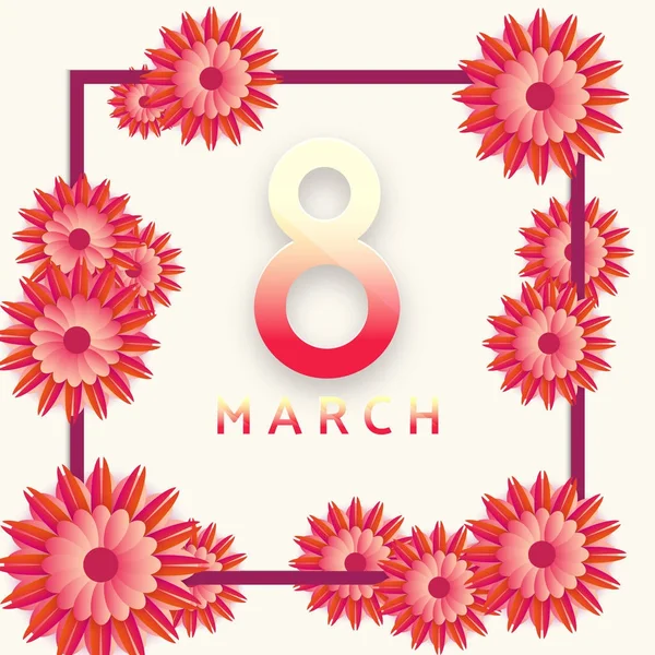 Happy Women's Day viering ontwerp. — Stockvector