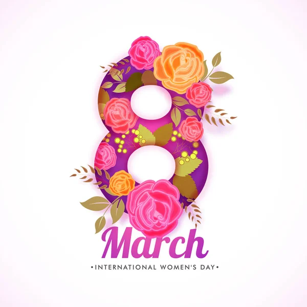 Happy Women's Day viering ontwerp. — Stockvector